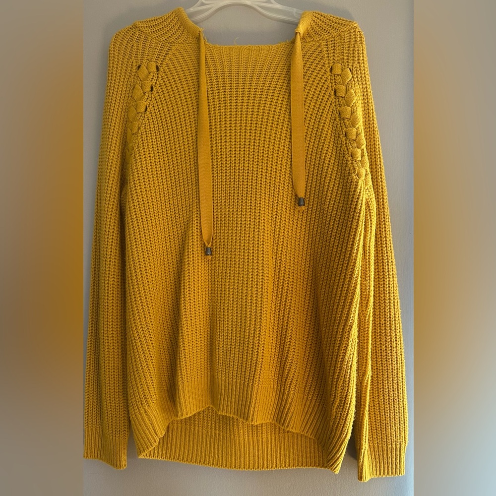 Yellow Knit Women's Sweater SZ L